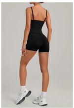 Womens Two Way Wear Bodysuit Sleeveless Yoga Stretch One Piece Romper Sexy Fitness Side Pockets Sportwears Bodysuit