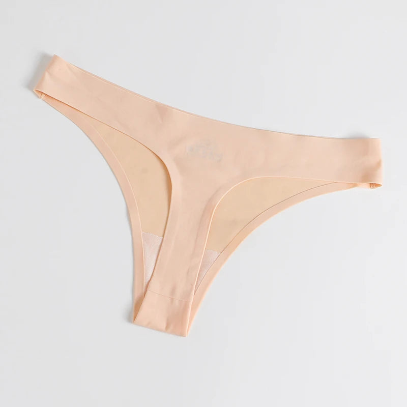 BZEL Sexy Women's Thongs Panties Traceless Soft Ice Silk Breathable G-String Lingerie for Woman Female Underwear 3XL Large Size
