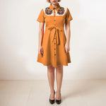 Western Cowgirl Printed Dress Halloween Cosplay Costume Summer Cowboy Button-Down Dress Short Sleeves 100% Cotton Sexy Dress