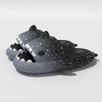 Cute Cartoon Shark Slippers For Women Men Gradient Color Summer Platform Shoes Night Glowing Style Couples Home Street Slides