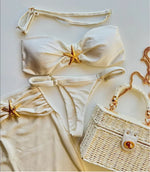 2026 New 3 Pieces Bandeau Bikini Swimsuit with Skirt Women Swimwear Female Sexy Thong Bikinis Beach Wear Swim Bathing Suit Pool
