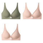 3pcs/Lot Seamless Bras for Women Push Up Brasiere Deep V Bralette Comfort Nonwire Underwear Female Invisible Bra Sexy Lingerie
