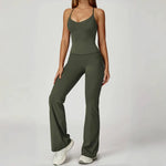 2-Piece Women's Fashion Yoga Set Beautiful Back Slimming Naked Comfort Set Outdoor Sports Running Fitness Leisure Set