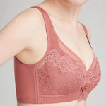 French Lace Minimizer Bra for Women U-Back Side Support Top Up Bra Anti-Sag Sexy Shapewear Underwear New Autumn OWD6017