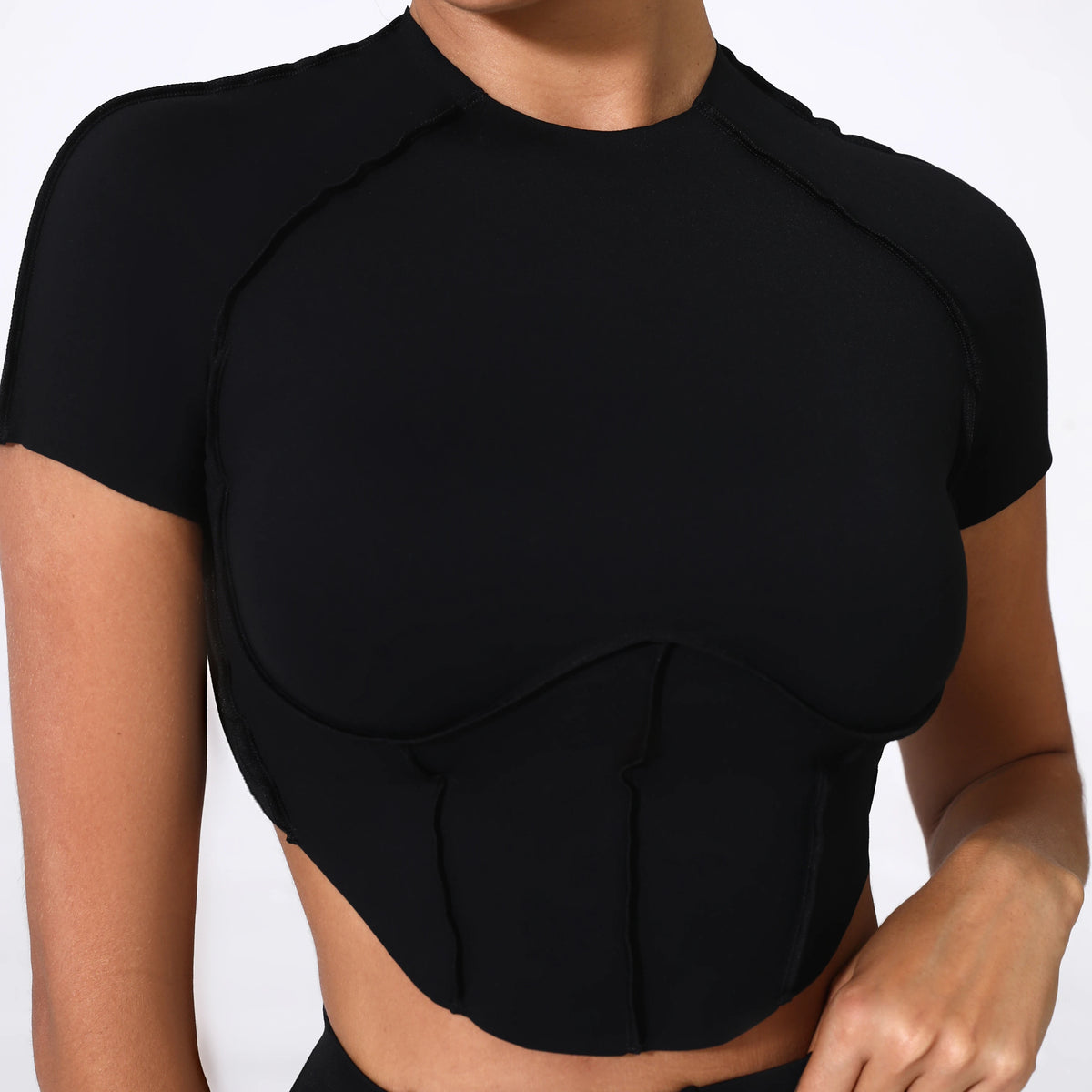 No Padded Women Yoga Sport T Shirts Fitness Clothes Short Sleeve Yoga Shirt Gym Top Running Active Wear Sport Tops