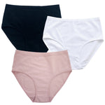3Pcs/Set Women High Waist Panties Cotton Briefs Tummy Control Underwear Sexy Lingerie Breathable Full-Coverage Underpants S-XXL