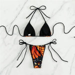 Sexy Butterfly Print Swimwear String Bikinis Set Micro Extremo Mini Thong Swimsuit Women Bathing Suit Triangle Bikini 2026 Mujer