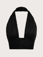Sexy Solid Backless Crop Halter Top Women Summer 2024 Y2K Clothes Grunge High Street Style Club Sleeveless Cami Top Streetwear