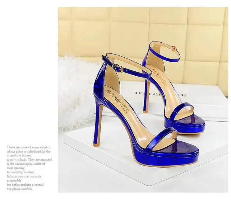 Women's High Heels Thin Heel Waterproof Platform Sandals Fashionable for Skirts New Model Shoes for Shows Summer Collection