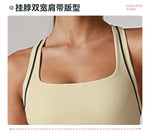 Color Blocking Yoga Sets Women's Tracksuit Hanging Neck Shockproof Sports Vest Hip Lifting Shorts Gym Running Fitness Suits