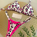 2026 Swimwear Women CuteCherry Print Brazilian Thong Bikini Set Sexy Thong Swimsuit Two Pieces Bathing Suit Women Beach Wear