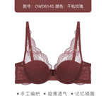 Red Black Lace Bra for Women Sexy Hot Bra Thin Unlined Minimizer Slimming Push-up Bra 70 75 80 85 BCDEWomen Underwear OWD6145