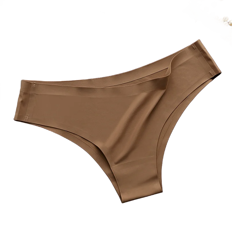 4Pcs/Set Women Ice Silk Panties Low Rise Briefs Soft Brazilian Panties Smooth Underwear Stretch Underpants Sexy Lingerie M-XL