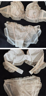 Japan Style Embroidered Mesh Bralette Wireless Breathable Comfort Sweet Cute Lingerie Set Pure Sensual Ruffle Edge Small Chest