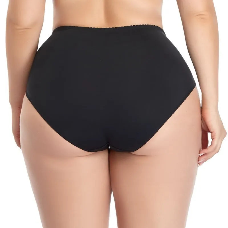 Beauwear women large size lace panty 2XL 3XL 4XL 5XL 6XL 7XL big size nylon spandex underwear female middle waist briefs