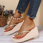 Women Platform Flip Flops Big Size 42 Summer Wedges Shoes Soft EVA Female Indoor Street SlippersLadies Leisure Beach Slides