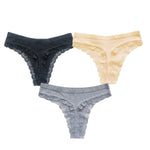 3Pcs/Set Cotton Panties Women G-string Female Underpants Sexy Lingerie Seamless Underwear Low Rise Panties M-XL Intimates