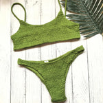 Sexy Wrinkled Butterfly Printed Bikini Female Swimsuit Women Swimwear Two-Pieces Bikini Set Bather Bathing Suit Swim Lady V713