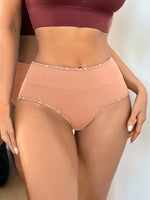 S-XXL Seamless Women Panties Daily High Waisted Soft Underwear Female Solid Color Briefs Ladies Intimate Wear