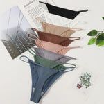4Pcs/Set Women G-String Thongs Seamless Panties Sexy Lingerie Low Rise Female G-String High Cut Pantys Underwear
