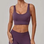 Running Sports Bra Women High Support Open Back Yoga Breathable Slim Fit Fitness Pilates Tank Top With Removable Pads