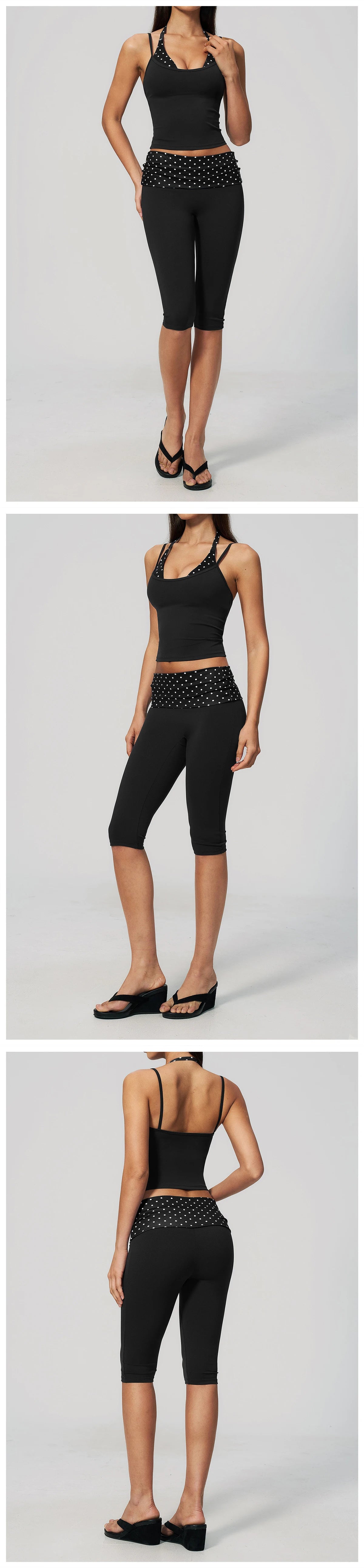 Yoga Set 2PCS Fitness Set Women's Tracksuit Sports Outfits Workout Clothes Female Running Capri Pants Gym Suit Athletic Wear