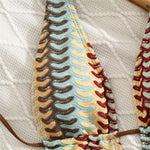 Sexy Halter String Backless Swimsuit Woman One Piece Striped Crochet Swimwears 2026 High Cut Bathing Swimming Wear Suit Monokini
