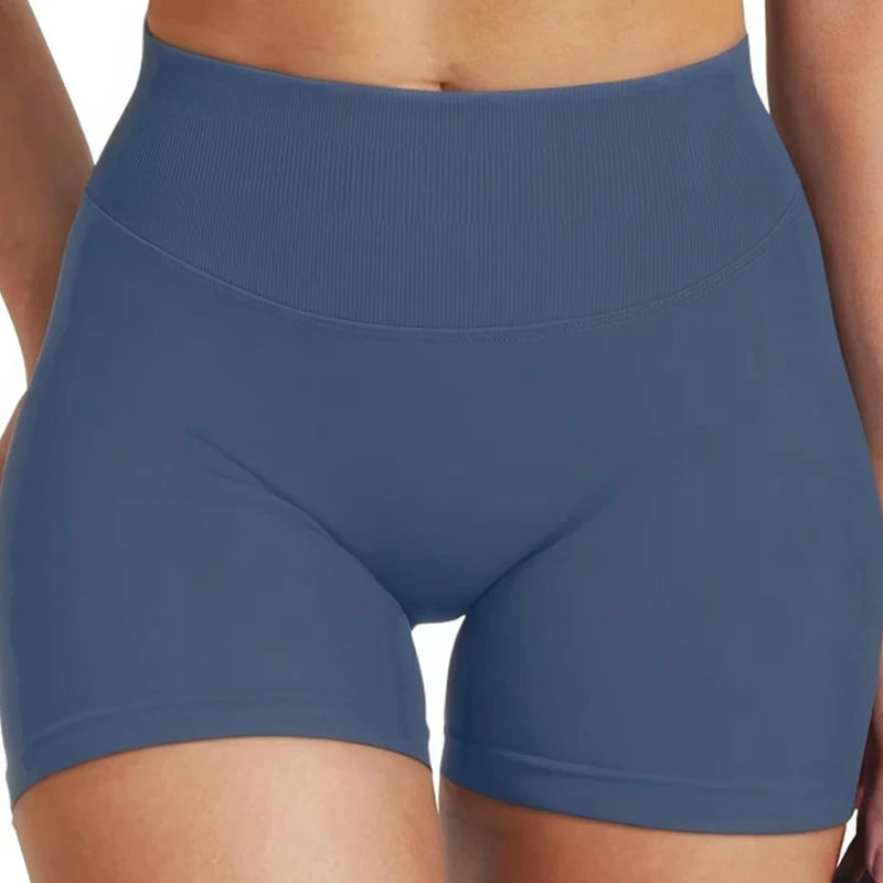 Women's High-Waisted Yoga Sports Shorts Summer Stretch Hip-Lifting Abdominal-Tightening Fitness Three-Part Shorts