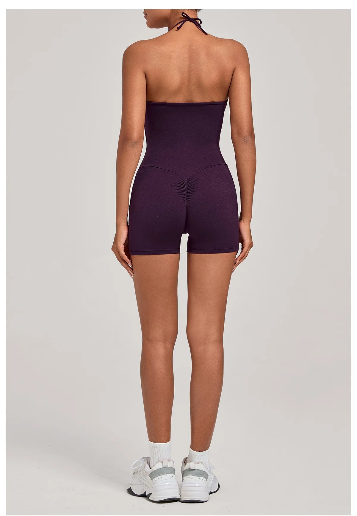 Outdoor Backless Yoga One Piece Suit Women Multiple Wearing Methods Sleeveless Slim Fit Pocket Stretch Sports Fitness Jumpsuit