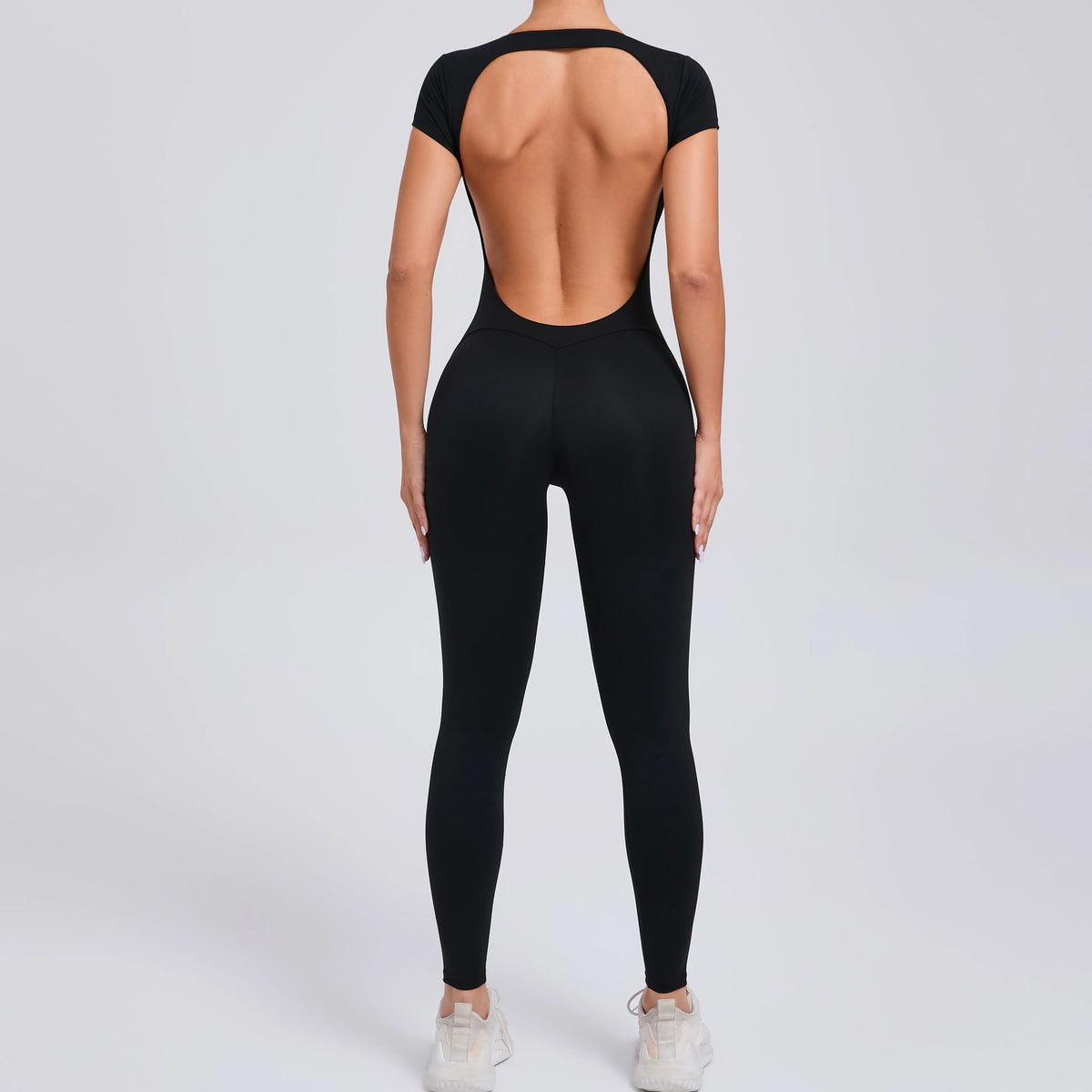 One-piece Yoga Padded Backless Suit Female Rompers Quick Dry Yoga Clothing Workout Bodysuits Scrunch Sports Jumpsuit Women