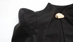 Ahagaga Elegant Women's Mini Dresses Solid Sexy Bodycon Slim Fit Hollow Out Regular Long Flare Sleeve A Line Trend Casual Female