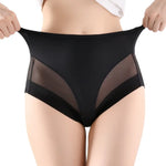 2Pcs/Set Women High Rise Briefs Panties Tummy Control Underwear Hip Shaping Sheer Mesh Panel Shapewear Sexy Lingerie S-3XL