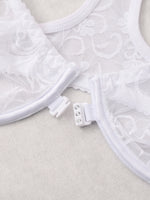 3-Piece Plus Size Lingerie With Lace Front Buttons For Women BrassiereAdjustable Underwear Comfort And Breathability Bra