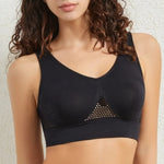 Women Mesh Panel Seamless Tank Bra Sports Wireless U Back V-Neck Vest Style Bralette Sexy Lingerie Multi Colors Intimates S-5XL