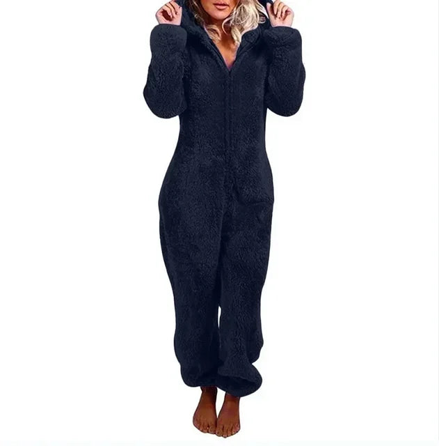 Mode Sourire Vêtements De Nuit Ensemble Plus La Taille Capuche Ensembles Pyjamas pour Femmes Adultes pour Hiver plus size onesie