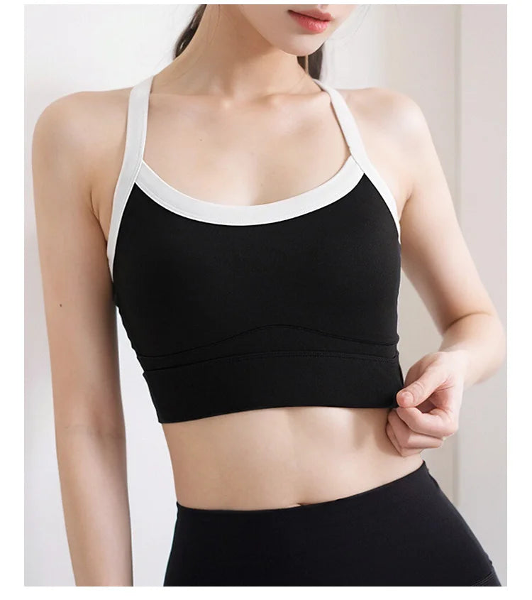 New Selling High Strength Sports Underwear Women's Shock-proof Cross Back Yoga Wear Sports Bra Fitness Vest