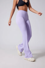 DIAS FIT JOY Women's Hip lifting flared pants high waisted yoga fitness pants sports micro flared yoga pants wide leg pants