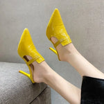 2026 New style Baotou type high-heeled shoes pointy heel 8.5CM comfortable casual wear fashion sandals Hollow sexy single shoes