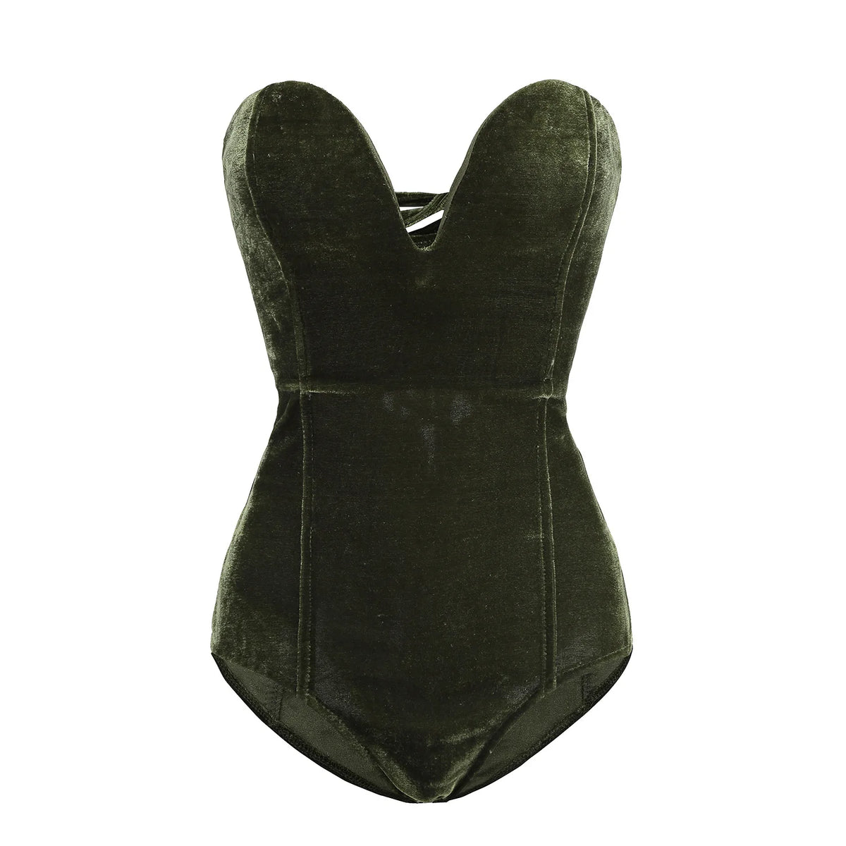 hirigin Women Strapless Neck Bodysuit Sexy Back Lace Up Bodysuit VelvetShapewear Bodycon Leotard Romper Jumpsuit Hot Sale