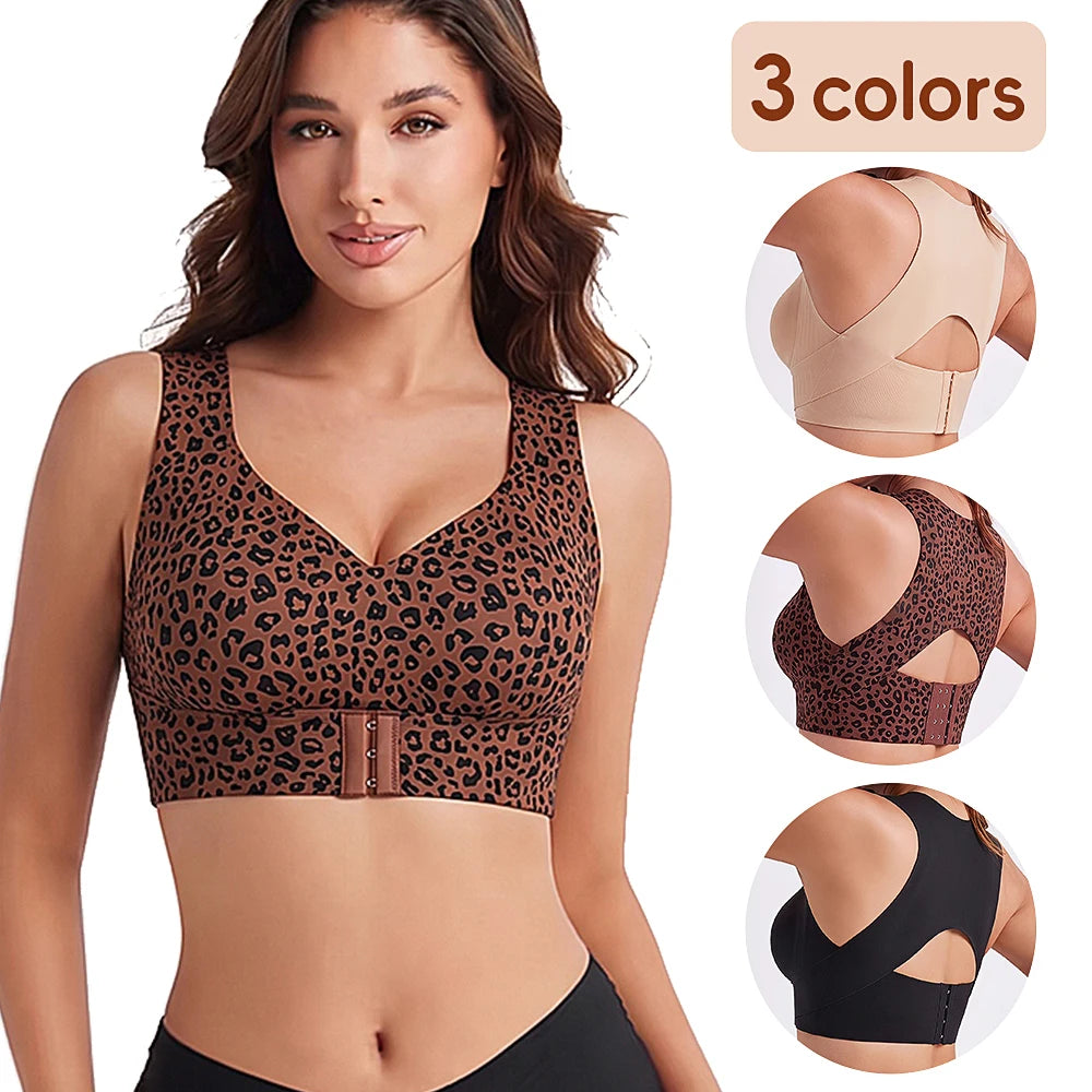 Women's Jelly Sports Bra Posture Correcting Breathable Supporting Anti-Sagging Lifting Soft Support Full Cup Yoga Daily Bra