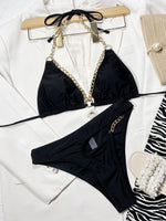 DEKA Women Brazilian Chain Bikini Set New Sexy Solid Two Pieces Push Up Swimsuit Female High Waist Swimwear Bathing Suit Summer