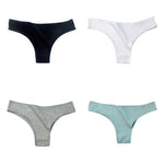 4Pcs/Set Cotton Panties Women Breathable Briefs Soild Underwear Female Underpants Low Waist Brazilian Panty Sexy Lingerie M-XL