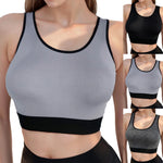 Seamless Women Yoga Bra Racerback Sports Crop Tops Breathable Gym Tank Top No Pads Quick Drying Fitness Running Workout Tops