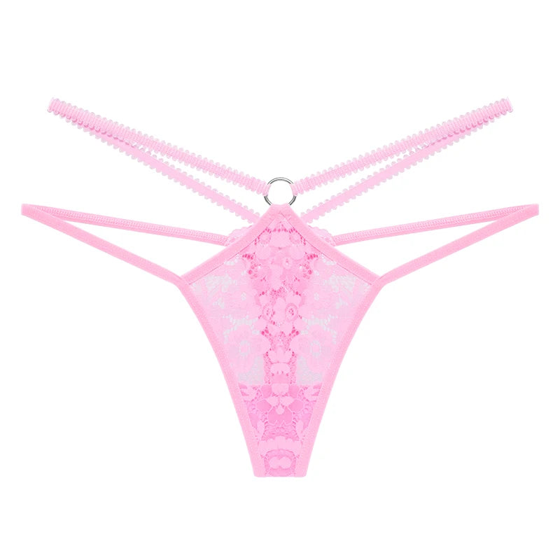 7pcs/pack Sexy Lace Women g-string Low Waist Solid Floral Panty Elegant Sexy Lingerie Comfortable Lady thongs Female Underwear