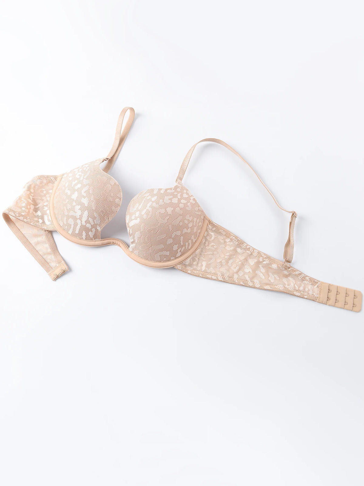 Solid Underwire Bra push up Lingerie comfort padded bra lift up thick cup lace bralette