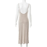 Elegant Sexy Evening Party Dress for Women 2022 New Midi Long Bodycon Slip Dresses Summer Thigh Split Vestidos De Fiesta