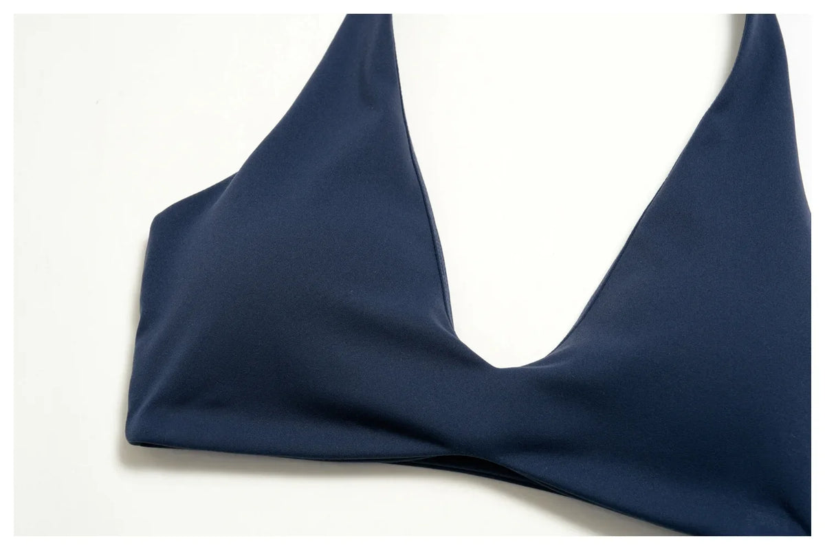 Halter V Neck Yoga Bra Sexy Backless Shockproof Gym Sports Tank Top Quick Dry Workout Fitness Outdoor Gym Running Bra