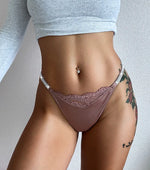 Rhinestone Lace Sexy Girls Women Panties Seamless Underwear G String Letter Transparent Thong For Female Low Rise Ladies Briefs