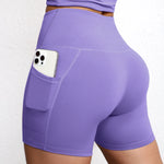 3Pcs Summer Butt Lifting Yoga Pockets Shorts High Waist Cyclings Tights Workout Jogging Shorts Sportswear Gym Running Short