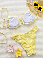 2026 Wrinkled Ruffled Halter Bikini Female Swimsuit Women Swimwear Two-pieces Bikini Set Bather Bathing Suit Swim Lady Beachwear